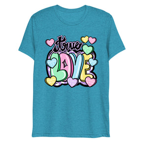 True Love - Scripture Hearts - Women's Tri-Blend T-Shirt