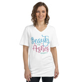 Beauty For Ashes - Isaiah 61:3 - Women's V-Neck T-Shirt