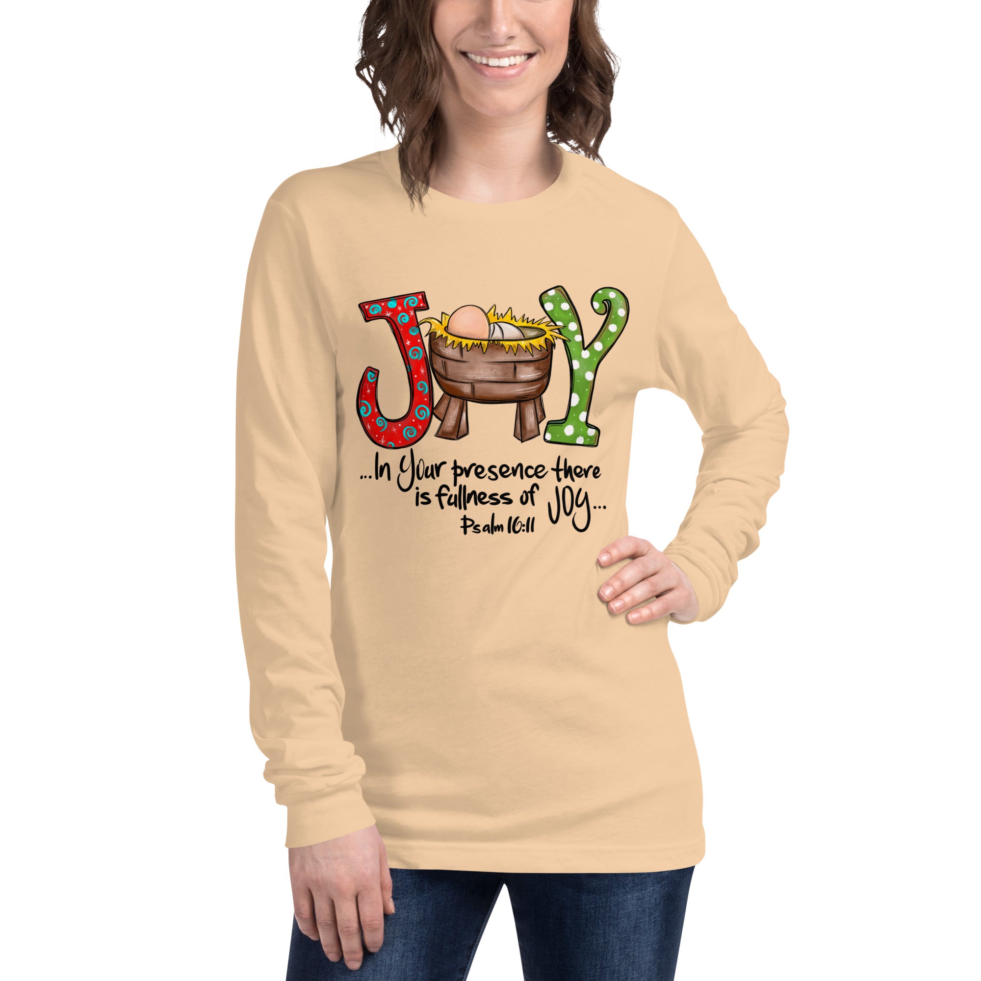 Joy - Psalm 16:11 - Women's Long Sleeve T-Shirt