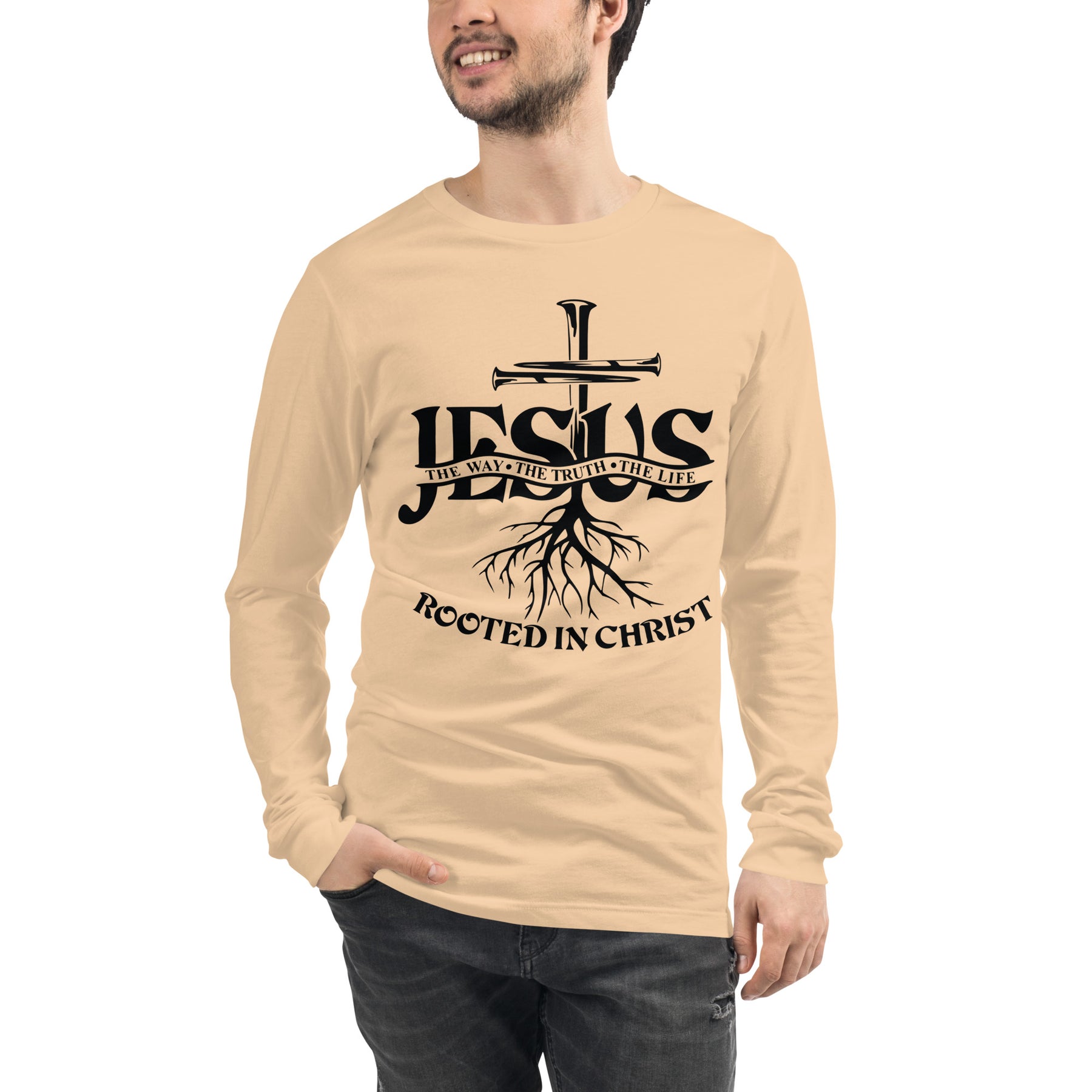 Jesus - Rooted In Christ - Men's Long Sleeve T-Shirt