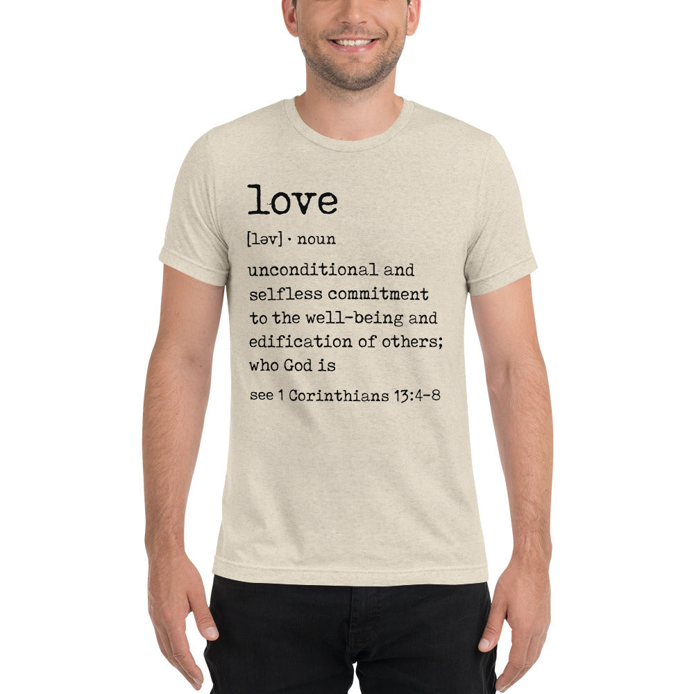 Love Definition - Men's Tri-Blend T-Shirt