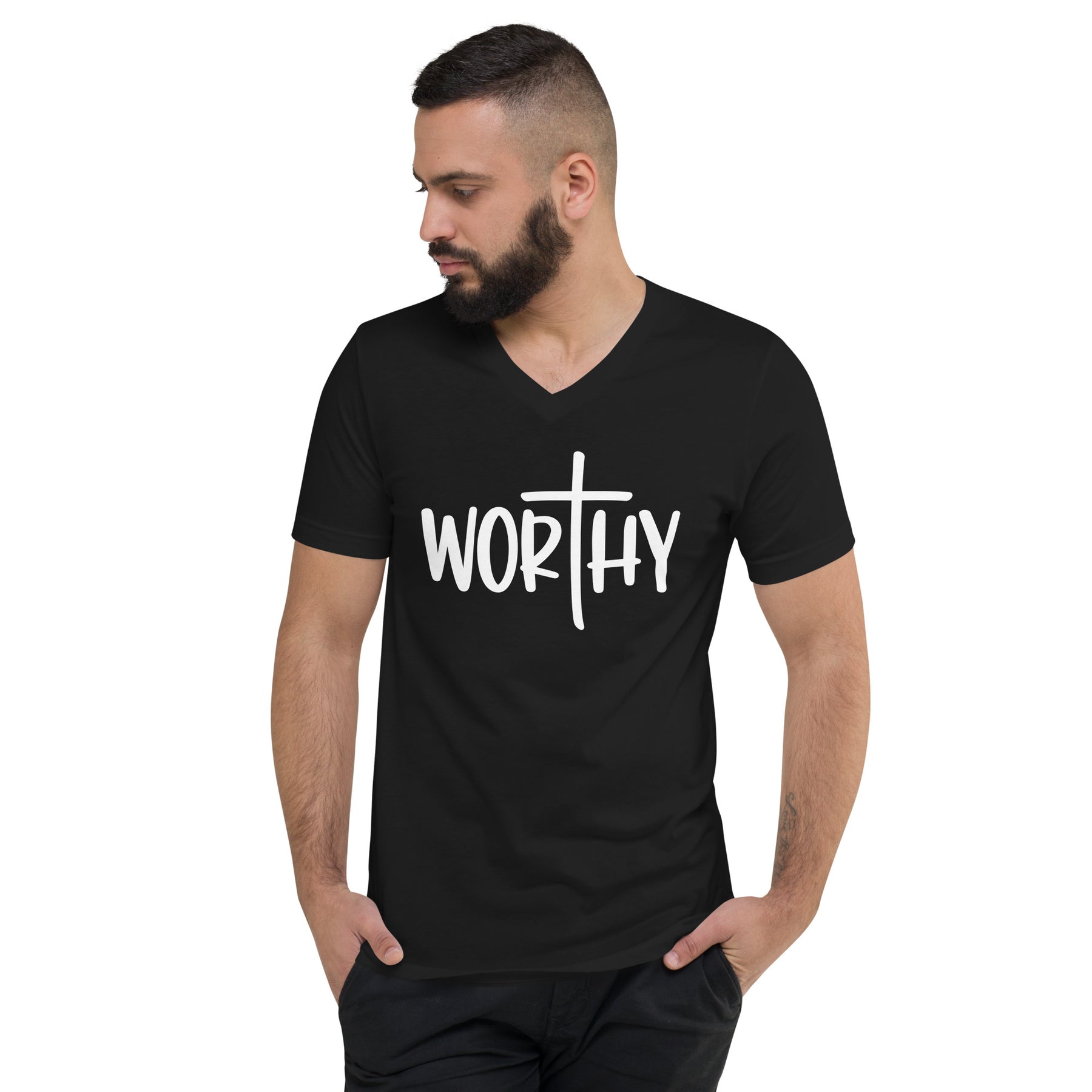 Worthy - Men's V-Neck T-Shirt